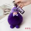 Pelo de Zorro Real Muñeca Dormilona Colgante Accesorios de Muñeca Llavero de Muñeca Dormilona Colgante de Felpa Colgante para Bolso