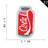 Etiqueta de Bordado Computarizado Yuanda Coca Cola Hot Dog Paleta Adhesivo de Tela Bordado Adhesivo de Tela Accesorios de Ropa Adhesivo Bordado Parche Adhesivo