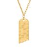 Novo Colar Dourado Areia Régua Dupla Face Artesanato Personalidade Fashionável A Vida Toda Você é Suficiente para Homens e Mulheres Joias Douradas