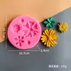 Una Variedad de Moldes de Silicona con Forma de Flor para Fondant, Chocolate, Galletas, Pasteles, Yeso de Aromaterapia, Moldes de Decoración de Resina