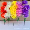 7 Cabezas de Crisantemos Dorados, Ramo Sacrificial, Tallos de Flores Altos, Flores de Qingming, Artículos Funerarios, Ramo Grande de Flores Artificiales