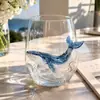 Nuevas copas de vino de vidrio de colores con forma de animal transfronterizas, copas de vino de vidrio de borosilicato alto, vasos para whisky
