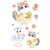 Bonito e bonito gatinho fresco cor glitter tatuagem à prova d'água durável braço feminino clavícula adesivos de alta qualidade