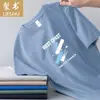 Camiseta de manga corta transfronteriza azul marino, top de moda ajustado para hombre, camiseta simple y casual de cuello redondo, para exportación