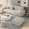 Sofá crema antiarañazos para gatos Foshan Furniture sala de estar concubina imperial fila recta tecla de piano sofá de tela polar para gatos