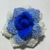 Rosas Tejidas a Crochet con Hilo Hechas a Mano, Regalos para el Día de San Valentín y el Día del Maestro, Flores Artificiales Tejidas, Suministro Transfronterizo
