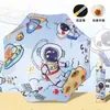Sombrilla Paraguas de Doble Uso de Astronauta Espacial, Paraguas Automático Plegable para Mujer, Gama Alta, Protección UV, Protección Solar