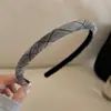 Diadema Fina Estilo Coreano de Cuadros y Lunares para Mujer Presionador de Cabello Alto en la Parte Superior No Aprieta el Cabello Pinza para el Cabello Accesorio Diario para el Cabello
