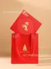 Nova Caixa de Embalagem de Joias Simples Estilo Chinês Amarelo Claro Vermelho Tampa Flip-Top Magnética Caixa de Presente Pulseira Pulseira Caixa de Joias