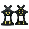Venda Direta da Fábrica Crampons de Aço com 10 Dentes Antiderrapantes Resistentes ao Desgaste Coberturas para Sapatos para Escalada no Gelo e Proteção contra Neve Modelo Anti-Queda de Silicone Anticongelante