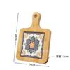 En stock Portavasos de Azulejo de Madera Maciza con Asa Aislamiento Térmico Salvamanteles Simple para Hogar de Madera Maciza para Mesa de Comedor Salvamanteles para Sopa y Arena