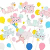 Serie de Horneado Colorida Rosa Azul Pastel Cumpleaños Enchufe Tarjeta Decoración Decorando Niños Niñas Fiesta de Cumpleaños Atuendos