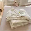 Colcha de Verão Refrescante Classe A, Borda de Algodão Lavado Puro, Colcha de Ar Condicionado, Colcha de Verão Lavável à Máquina, Núcleo Fino, Conjunto de Quatro Peças para Crianças