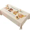 Mantel de Dibujos Animados 2026, Sin Lavado, Impermeable, Resistente al Aceite, Resistente al Calor, Mantel para Mesa de Comedor, Temática de Estrellas, Cuadros Estilo Ins para Mesa de Café
