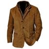 2025 Nueva Moda Transfronteriza Primavera y Otoño Chaquetas Retro de Moda Europea y Americana para Hombre Chaquetas Casuales para Hombre Tops de Costura en Contraste con Solapa