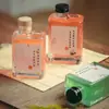 Garrafas de Vinho de Frutas em Estoque para Atacado, Garrafas Quadradas de Vinho de Frutas Ameixa Verde Caseiro para Servir, Garrafas para Fermentação Doméstica