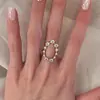 Anillo Exagerado Hueco de Moda para Mujer Moda Europea y Americana Hip-Hop Anillo Abierto Versátil Índice de Celebridad de Internet Anillo Tendencia