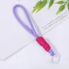 Cordão para Celular com Bloqueio de Cores Chaveiro Cor Dopamina Fivela de Contas Coloridas Bolsa Amarrada Corrente para Celular DIY Pingente Brinquedo
