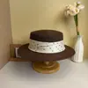 Sombrero de paja de ala corta con diseño de lunares estilo francés para mujer, estilo vacacional de verano, sombrero de protección solar para la playa, hace que la cara se vea más pequeña, sombrero de sol versátil