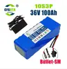 Paquete de Batería 36V100Ah 18650 con BMS Integrado Batería para Scooter 250W-500W + Cargador 42V2A