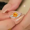 Anillo de Trayectoria Cielo Estrellado Incrustado de Moissanita Simulada Transfronterizo, Anillo de Diamante Xiaohongshu, Montura de Anillo de Lujo Ligero, Venta al por Mayor Transfronteriza
