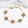 Pulsera de Acero de Titanio para Mujer Color Cereza Pulsera de Pegamento Nueva Transfronteriza Dulce Fresca Dopamina Pulsera de Temperamento Joyería