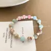 Pulseira de Pedras Shoushan com Contas para Mulheres Verão Nicho Design Fresco DIY Contas Soltas Fio Acessórios Pulseira Atacado