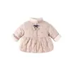 Ropa de Algodón para Niñas Otoño Invierno 2026 Nuevo Estilo Chaqueta Acolchada Infantil Abrigo de Algodón Ropa Exterior Engrosada con Terciopelo para Bebé Niña
