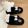 Sapatos de plataforma fofos com laço de gato, estilo moda, forrados com lã, confortáveis, estilo Mary Jane, meias pantufas