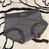 Ropa interior jacquard de algodón puro de cuatro estaciones con patrón oscuro para niñas, tiro medio, suave, cerosa, que cubre la cadera, calzoncillos de algodón puro 7A para mujer