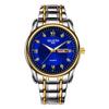 Relojes de comercio exterior en nombre de los relojes de hombre, relojes de hombre impermeables, relojes de correa de acero, relojes de cuarzo de doble calendario, relojes de moda al por mayor