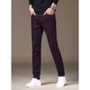 Jeans Morados de Alta Gama Italianos para Hombre, Nueva Marca de Moda Otoño 2026, Pantalones Casuales Elásticos Ajustados Cónicos
