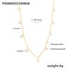 Collar de Perlas de Agua Dulce Marca Francesa Estilo Ins Simple Dulce Acero de Titanio Chapado en Oro Verdadero de 18k Collar para Clavícula para Mujeres