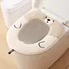Cojín para Asiento de Inodoro Invierno Engrosado Cubierta de Inodoro Universal para las Cuatro Estaciones Anillo de Inodoro para el Hogar Almohadilla para Asiento de Inodoro Almohadilla Suave para Inodoro