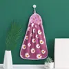 Toalha de lã de coral pendurável atacado pano de limpeza de cozinha lenço infantil macio absorvente lã de coral toalha pendurável