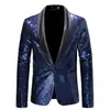 2026 Nueva Chaqueta Brillante de Comercio Exterior Transfronterizo Amazon Compra Traje de Moda de Lentejuelas para Hombre Blazer Individual