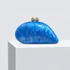 Comércio Exterior Transfronteiriço Nova Bolsa de Jantar Feminina em Acrílico Ombro Único Transversal Clutch de Casamento Banquete Bolsa com Corrente