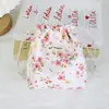 Nueva Bolsa de Almacenamiento Floral de Doble Capa con Cordón, Bolsa Portátil para Empaque de Cosméticos, Bolsa de Mano Multifuncional de Gran Capacidad con Cordón
