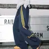 Calça Esportiva Listrada Unissex Solta de Perna Larga Tendência Marca Calça de Moletom Hip-Hop Casual Longa Secagem Rápida Envio Internacional