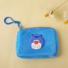 Lindo monedero de felpa de dibujos animados, bolsa cuadrada, niños, cremallera, monedero, llavero, mini bolsa portátil para auriculares, venta al por mayor