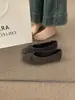 Sapatilhas de Camurça Bico Redondo para Mulheres, Mocassins Rasos Versáteis Estilo Coreano, Novos Sapatos Rasos com Laço Primavera/Verão 2026