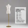 Mannequin Feminino de Meio Corpo com Cobertura de Tecido, Adereço de Exibição com Membros Móveis para Vitrine de Loja de Roupas