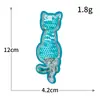 Bordado de Lantejoulas Premium Três Gatos Animal de Estimação Fofo Bordado de Computador Bordado Cartoon Patche de Tecido Patche Adesivo Carimbo de Tecido