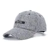 Gorra de Béisbol de Tapa Dura a Cuadros Estilo Coreano para Otoño e Invierno, Protector Solar para Exteriores, Moda, Espiga, Todas las Combinaciones, Individual para Mujer