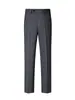 Calça Social Masculina Plus Size de Corte Reto Slim Fit, Estilo Britânico para Negócios, Calça Business Casual Masculina, Resistente a Amassados, Não Precisa Passar
