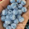 12mm Jade Sintético Linha Dupla Resina Furo Grande Contas Redondas DIY Acessórios para Roupas Pulseira de Cordão de Mão Acessórios para Headwear
