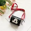 Bolsa infantil Nueva bolsa de hombro de Mickey linda bolsa cruzada de dibujos animados Mini bolso cuadrado para niñas monedero de moda