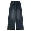 Jeans para Niña Primavera y Otoño 2025 Estilo Nuevo Pantalones para Niños Pantalones de Pierna Ancha para Niños Mayores Otoño Rectos Sueltos Largos