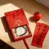 Caja Flotante de Joyería Nueva de Moda con Estampado Rojo Dorado, Suceden Cosas Buenas, Caja de Regalo para Pulsera Impresa en UV, Caja de Regalo Coleccionable al por Mayor