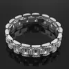 Pulsera Europea y Americana Transfronteriza de Amazon 15mm Incrustada de Diamantes Pulsera Hip-hop Pulsera de Moda para Hombre Pulsera de Marca Punk